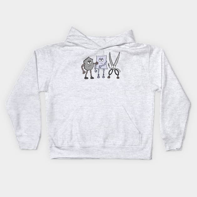 rock, paper and scissors Kids Hoodie by matan kohn